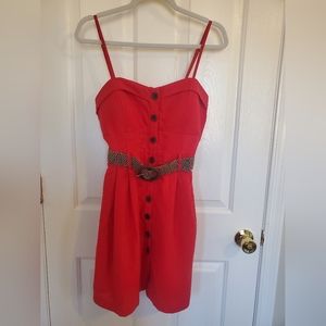 NWOT Mind Code Red Juniors dress with belt buckle